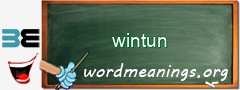 WordMeaning blackboard for wintun